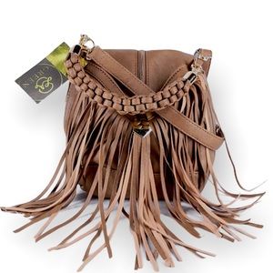 Brown Fringe Crossbody Bag